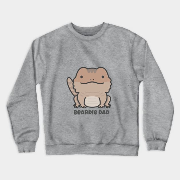 Brown Bearded Dragon Dad Crewneck Sweatshirt by pbanddoodles